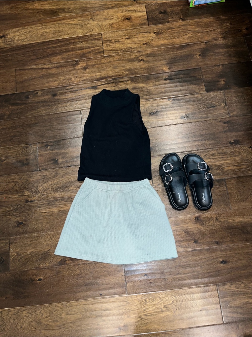 Pink Lily LightMint MiniSkirt ElasticWaist SmallShoes and top included upon requ